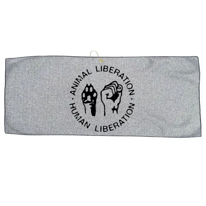 Animal Liberation Hu Liberation Vegan Activist Funny Gift Large Microfiber Waffle Golf Towel