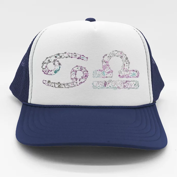 Astrology Love Horoscope Signs Cancer And Libra Couple Trucker Hat