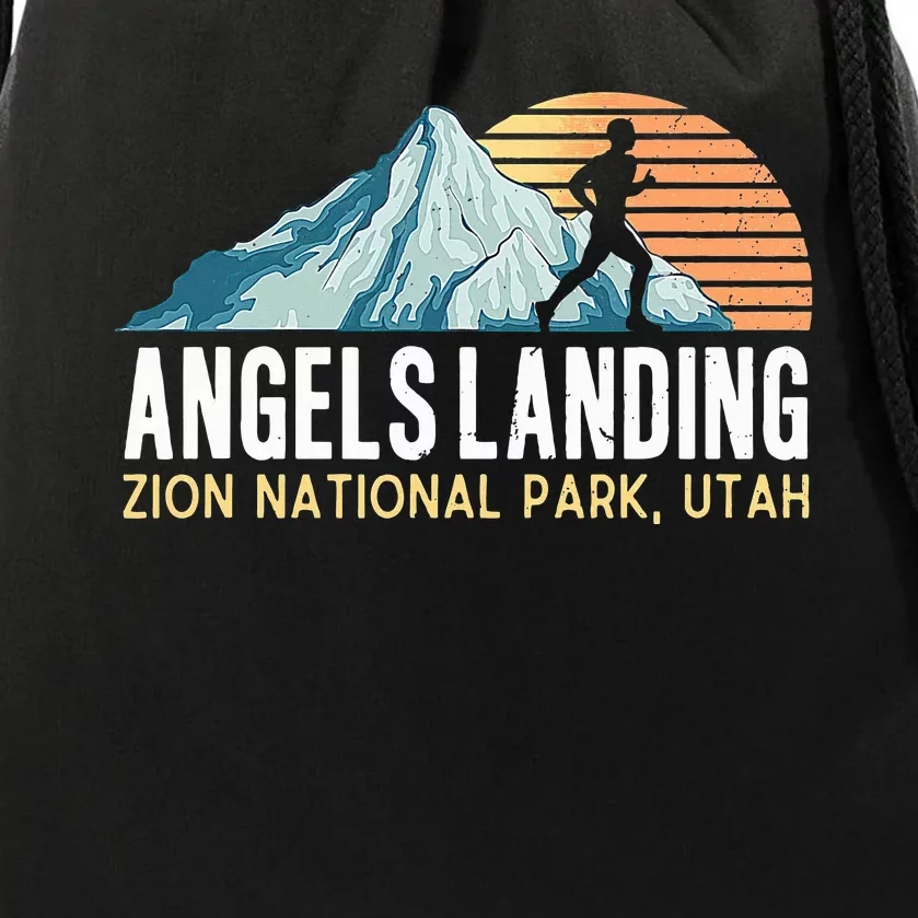 Angels Landing Hiking Trail Zion National Park Utah Drawstring Bag