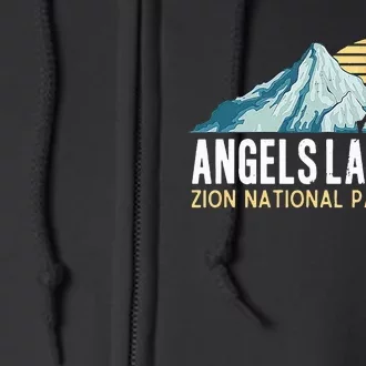 Angels Landing Hiking Trail Zion National Park Utah Full Zip Hoodie