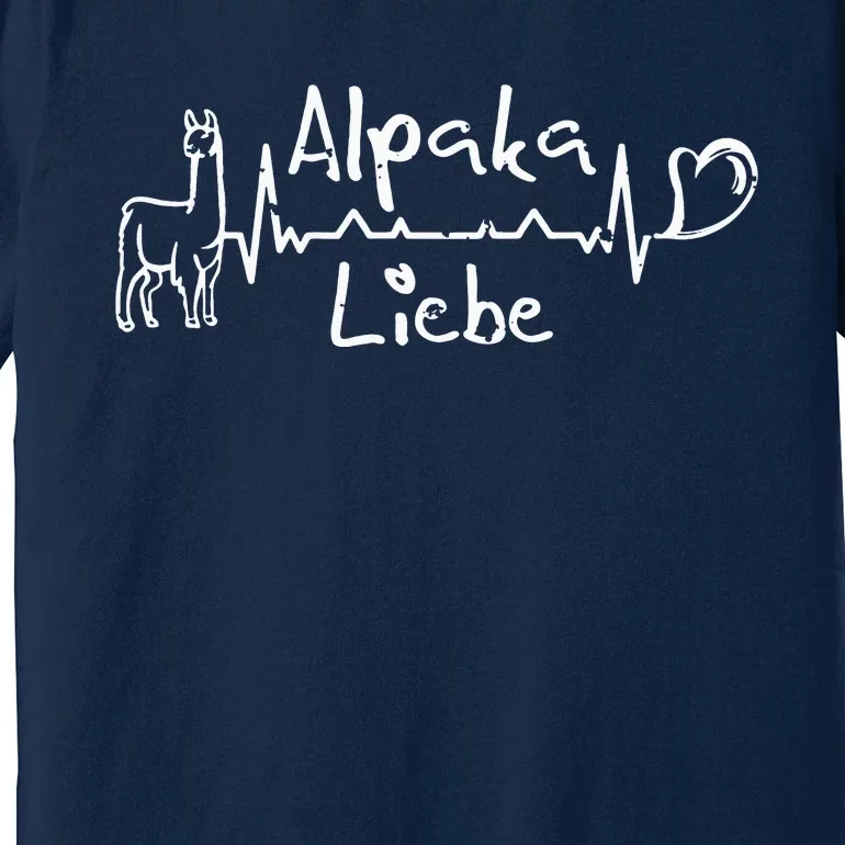 Alpaca Love Heartbeat Heart Alpaca Alpaca Fans Alpacas Premium T-Shirt