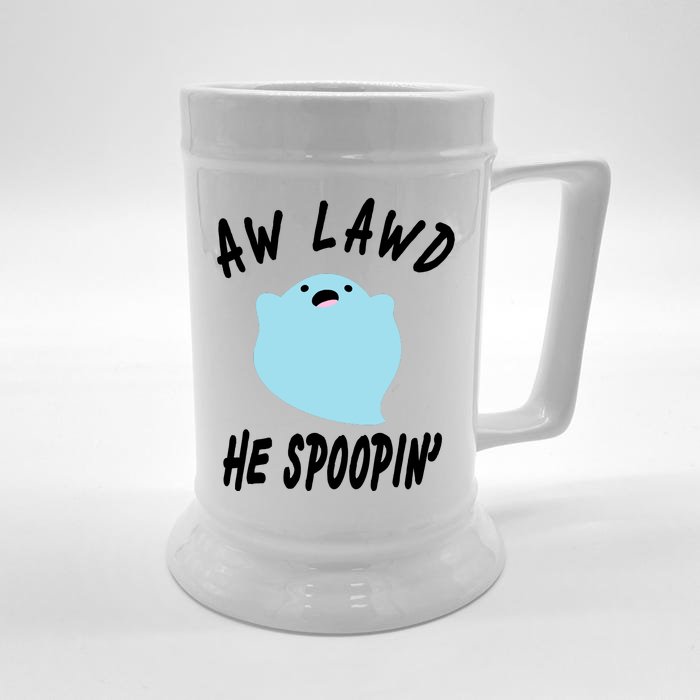 Aw Lawd He Spoopin' Concerned Ghost Design Front & Back Beer Stein