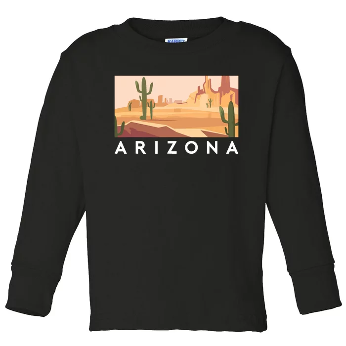 Arizona Lover Holiday Mountain Nature Toddler Long Sleeve Shirt