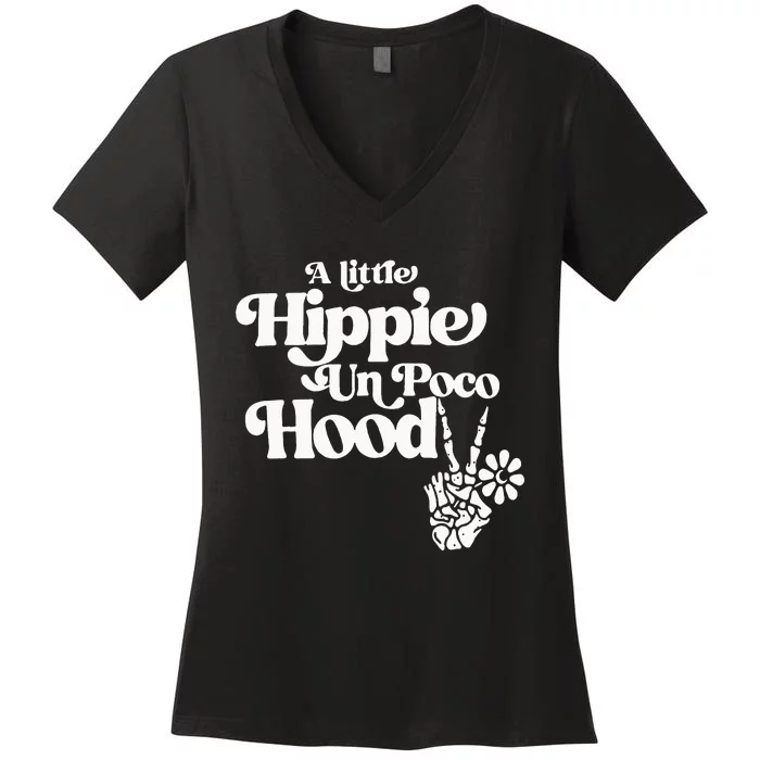 A Little Hippie Un Poco Hood Women's V-Neck T-Shirt