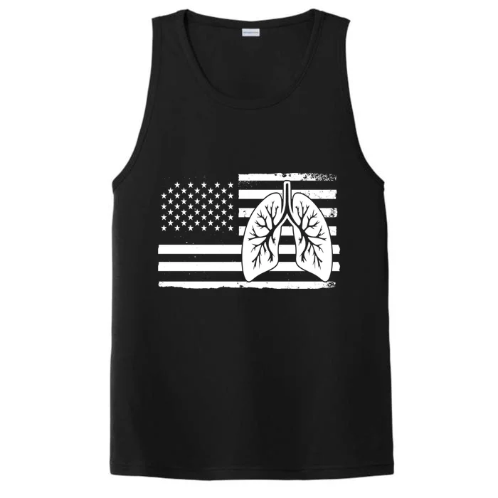 America Lung I Lung Therapy Fight Against Cancer Great Gift Performance Tank