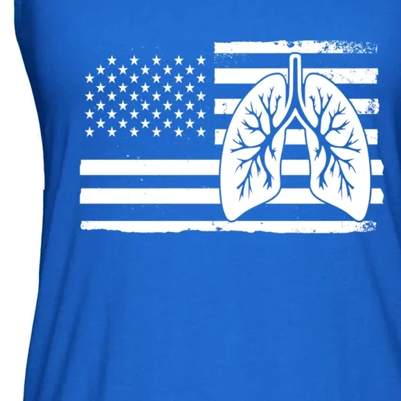 America Lung I Lung Therapy Fight Against Cancer Great Gift Ladies Essential Flowy Tank