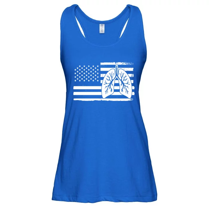 America Lung I Lung Therapy Fight Against Cancer Great Gift Ladies Essential Flowy Tank