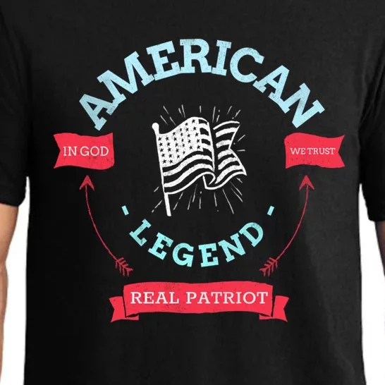 American Legend In God We Trust Patriot Gift Meaningful Gift Great Gift Pajama Set