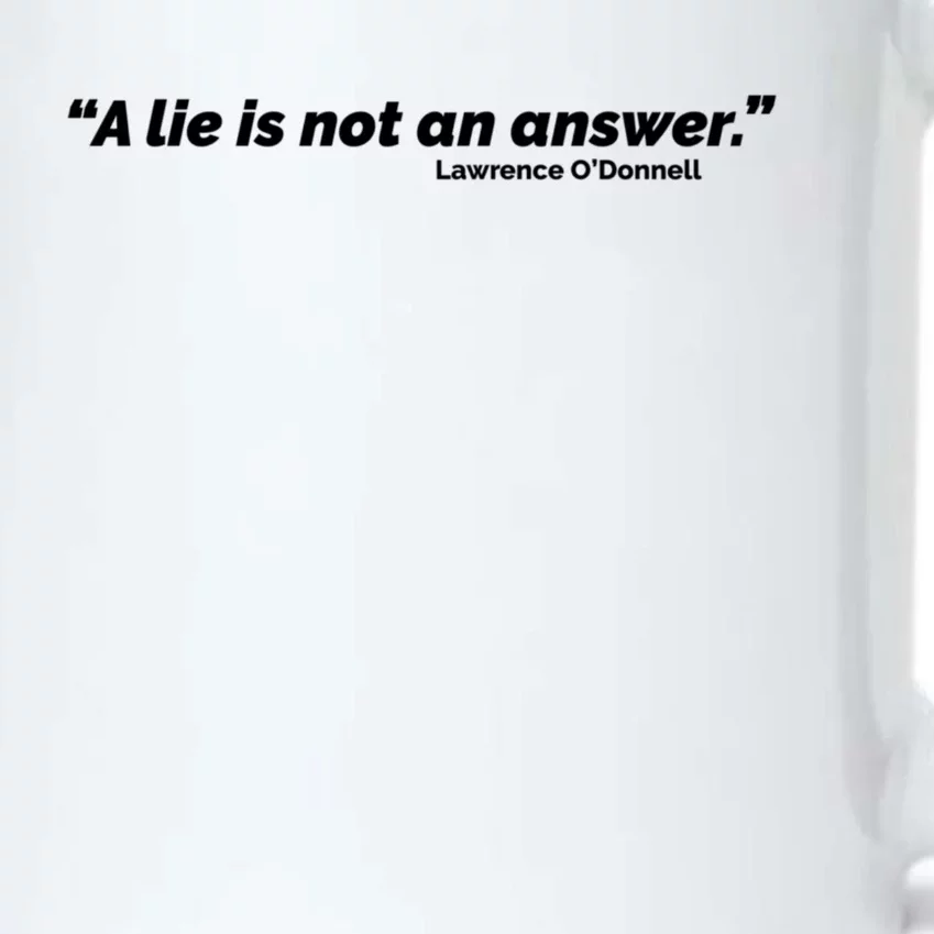 A Lie Is Not An Answer Black Color Changing Mug