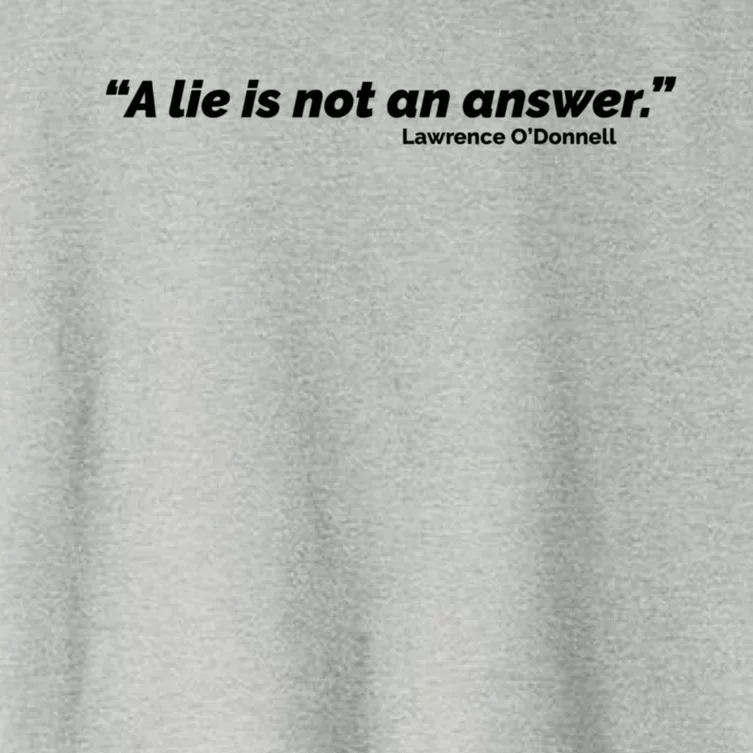 A Lie Is Not An Answer Women's Crop Top Tee