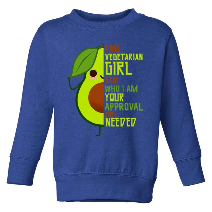 Avocado Lover I Am Vegetarian Strong Positive Cool Gift Toddler Sweatshirt