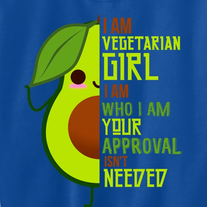 Avocado Lover I Am Vegetarian Strong Positive Cool Gift Kids Sweatshirt