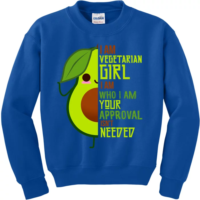 Avocado Lover I Am Vegetarian Strong Positive Cool Gift Kids Sweatshirt