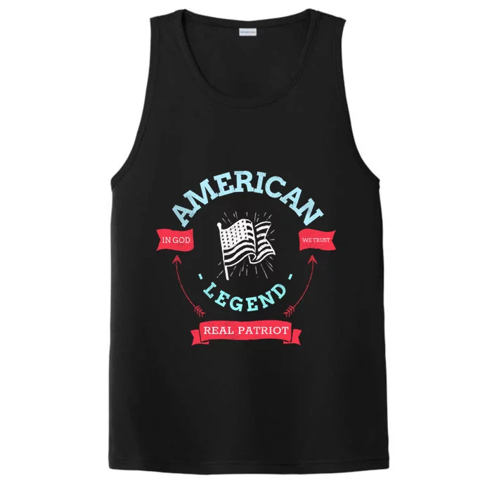 American Legend In God We Trust Patriot Gift Meaningful Gift Great Gift Performance Tank