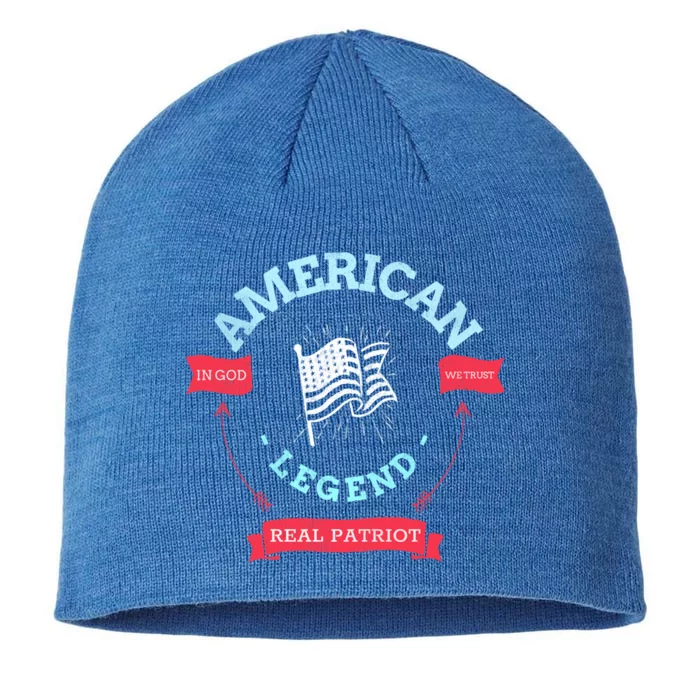 American Legend In God We Trust Patriot Gift Meaningful Gift Great Gift 8 1/2in Sustainable Knit Beanie