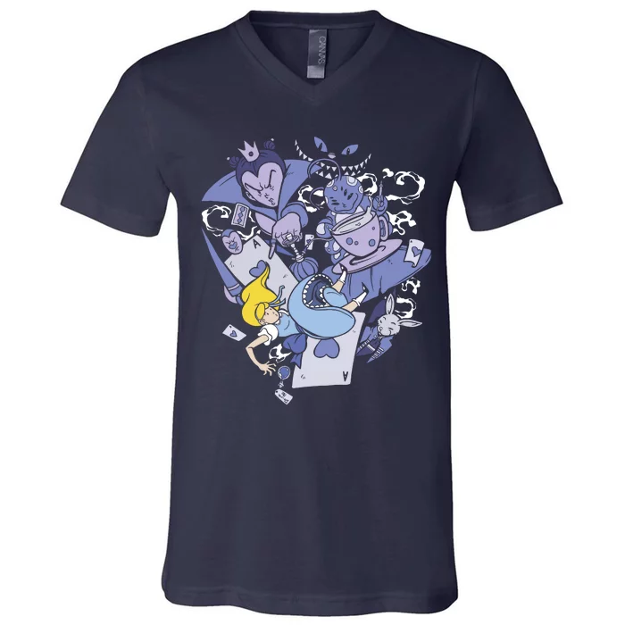 Alice In Wonderland V-Neck T-Shirt