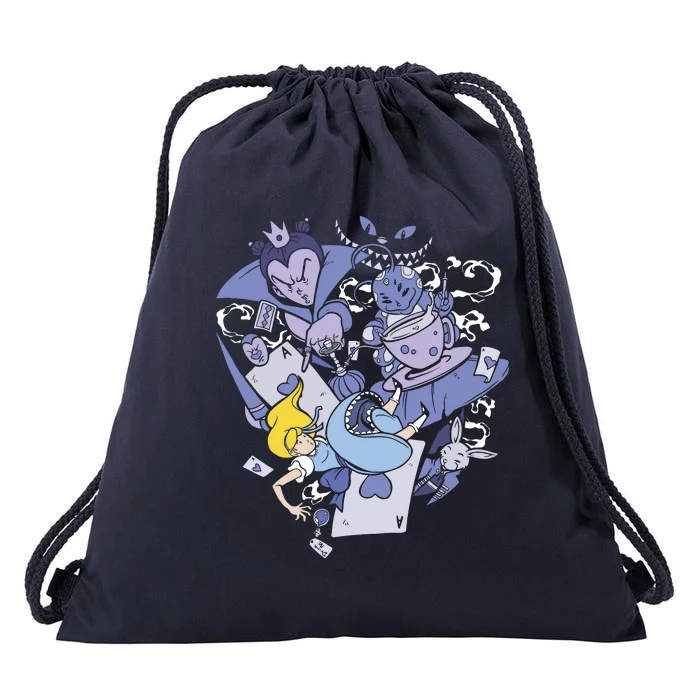 Alice In Wonderland Drawstring Bag