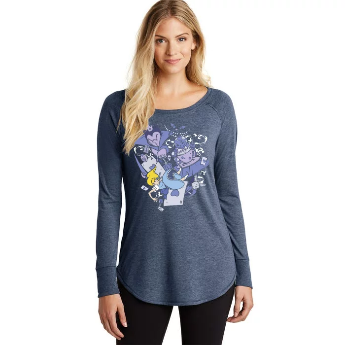 Alice In Wonderland Women's Perfect Tri Tunic Long Sleeve Shirt