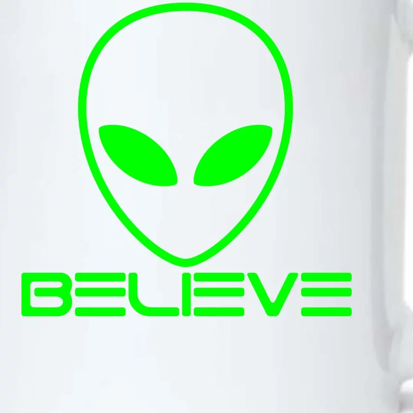 Alien Believe Funny Science Black Color Changing Mug