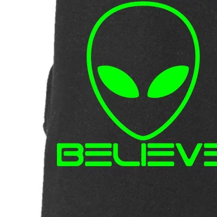 Alien Believe Funny Science Doggie 3-End Fleece Hoodie