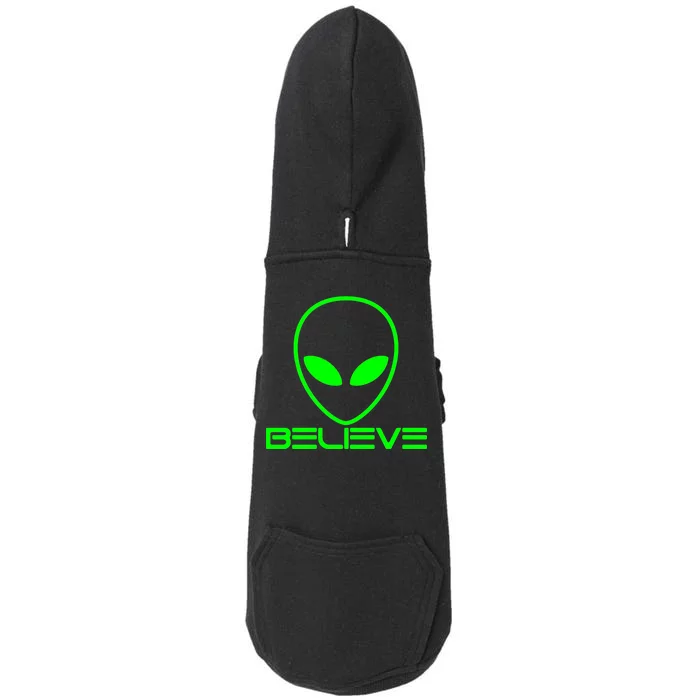 Alien Believe Funny Science Doggie 3-End Fleece Hoodie