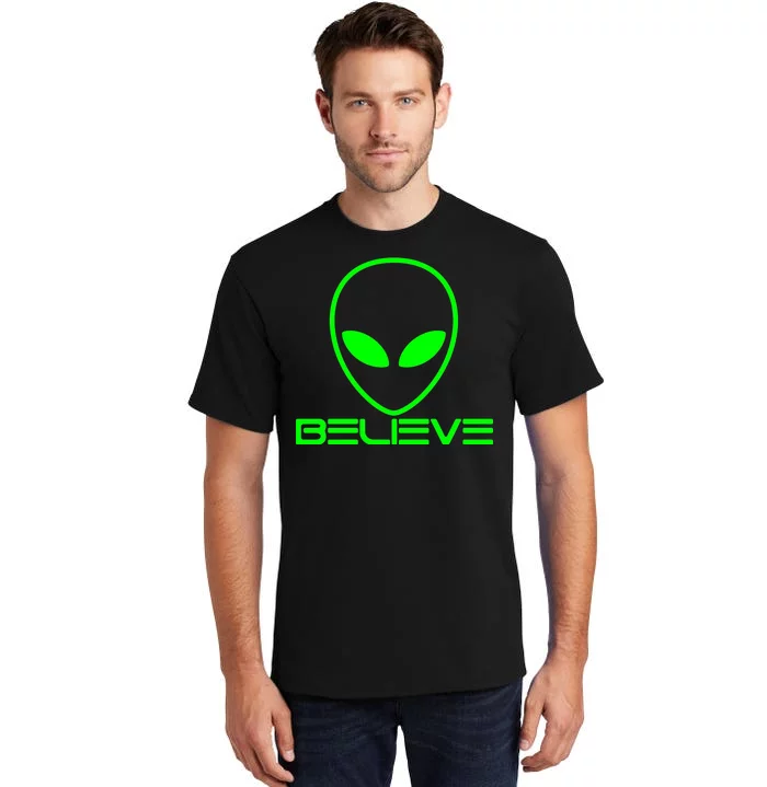 Alien Believe Funny Science Tall T-Shirt