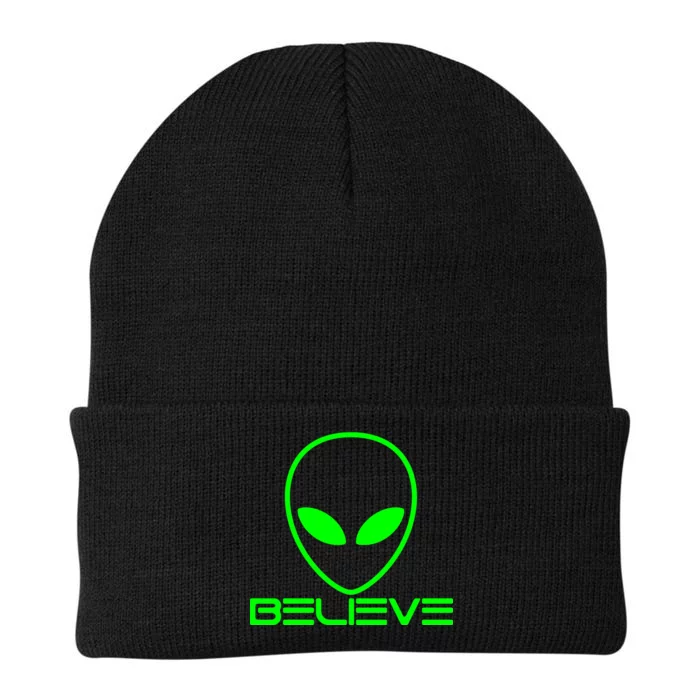 Alien Believe Funny Science Knit Cap Winter Beanie