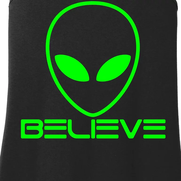 Alien Believe Funny Science Ladies Essential Tank