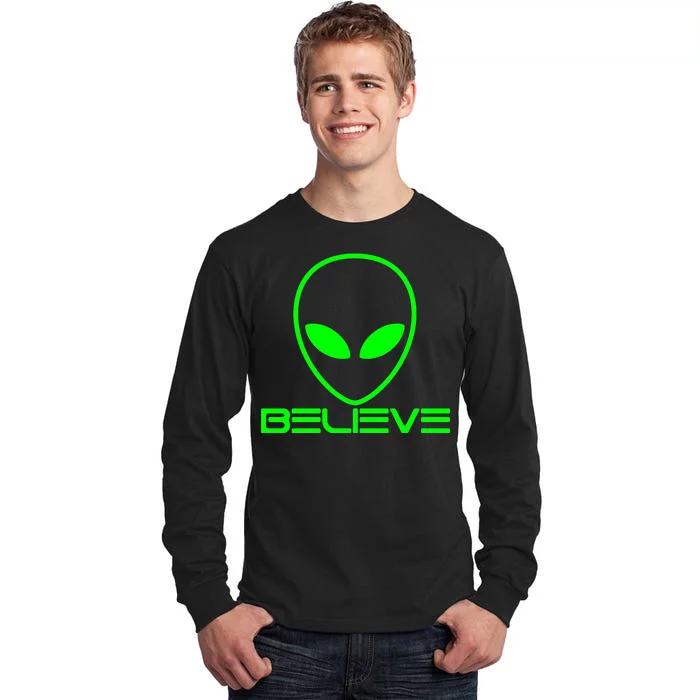 Alien Believe Funny Science Tall Long Sleeve T-Shirt