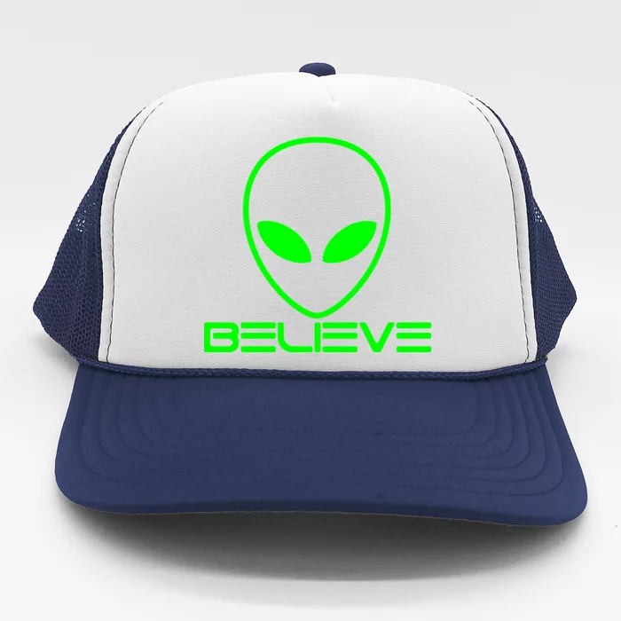 Alien Believe Funny Science Trucker Hat