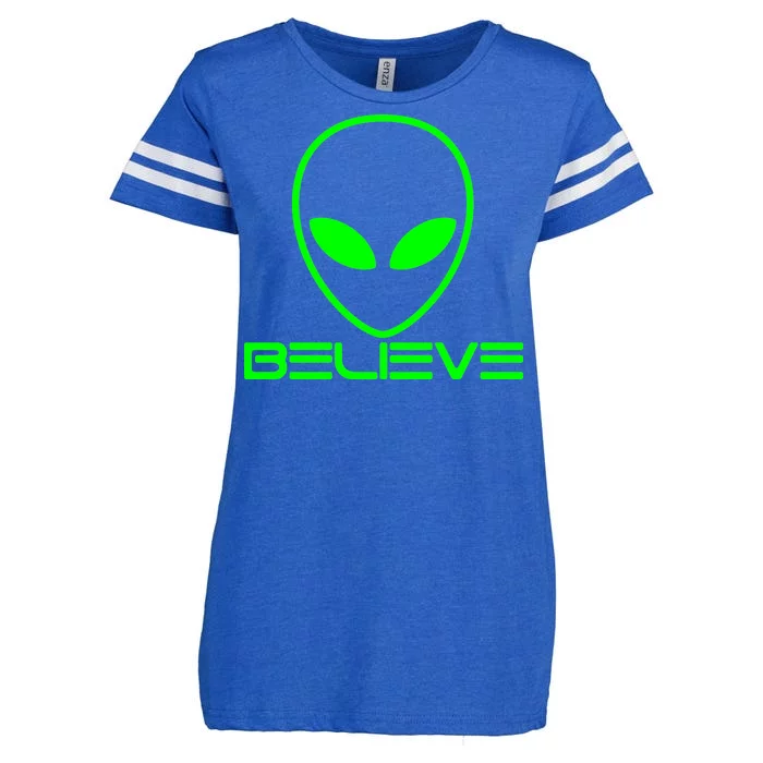 Alien Believe Funny Science Enza Ladies Jersey Football T-Shirt