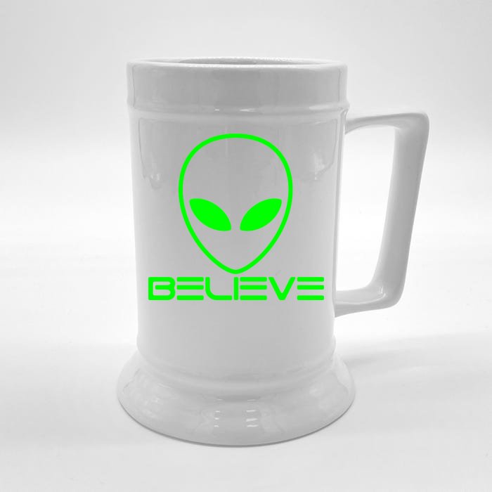 Alien Believe Funny Science Front & Back Beer Stein