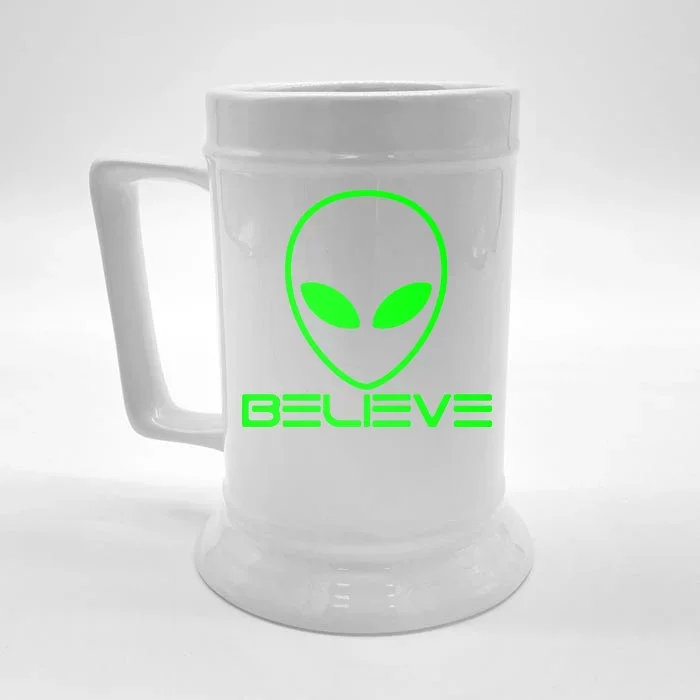 Alien Believe Funny Science Front & Back Beer Stein