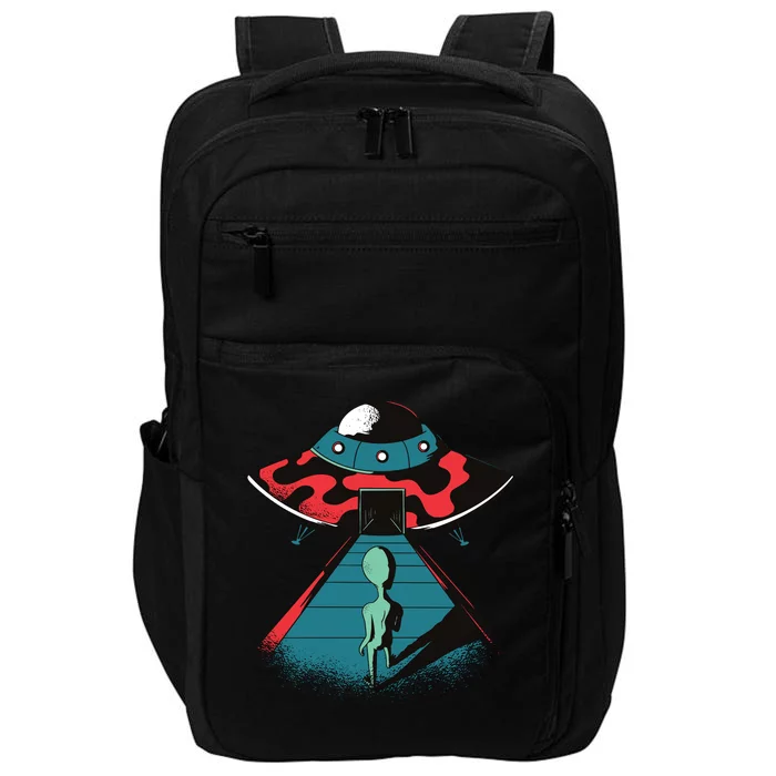 Alien Entering UFO Impact Tech Backpack