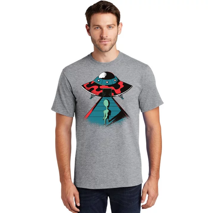 Alien Entering UFO Tall T-Shirt