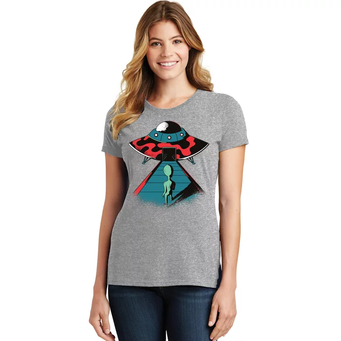 Alien Entering UFO Women's T-Shirt