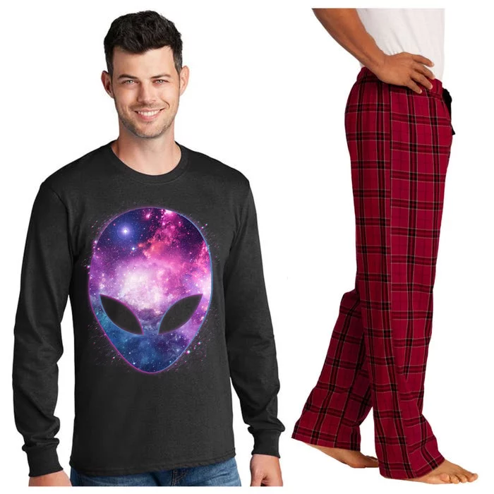 Alien Galaxy Face Long Sleeve Pajama Set