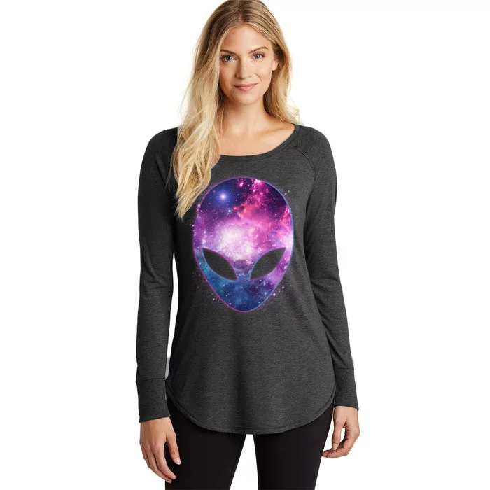 Alien Galaxy Face Women's Perfect Tri Tunic Long Sleeve Shirt