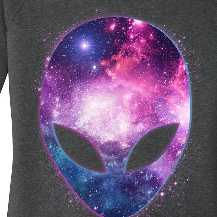 Alien Galaxy Face Women's Perfect Tri Tunic Long Sleeve Shirt