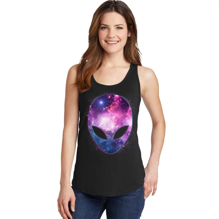 Alien Galaxy Face Ladies Essential Tank