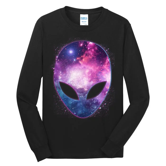 Alien Galaxy Face Tall Long Sleeve T-Shirt