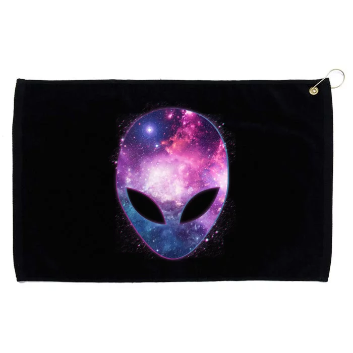 Alien Galaxy Face Grommeted Golf Towel