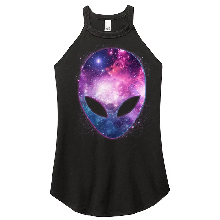 Alien Galaxy Face Women’s Perfect Tri Rocker Tank