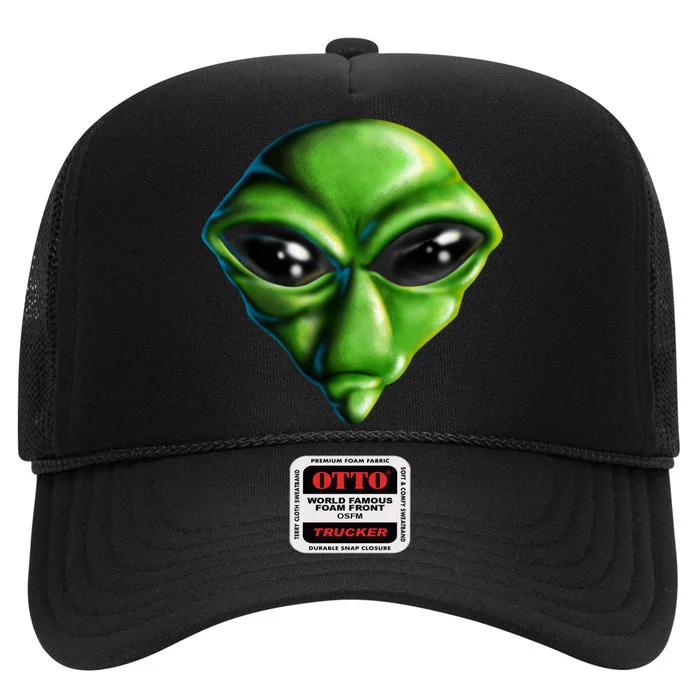 Alien Head High Crown Mesh Trucker Hat