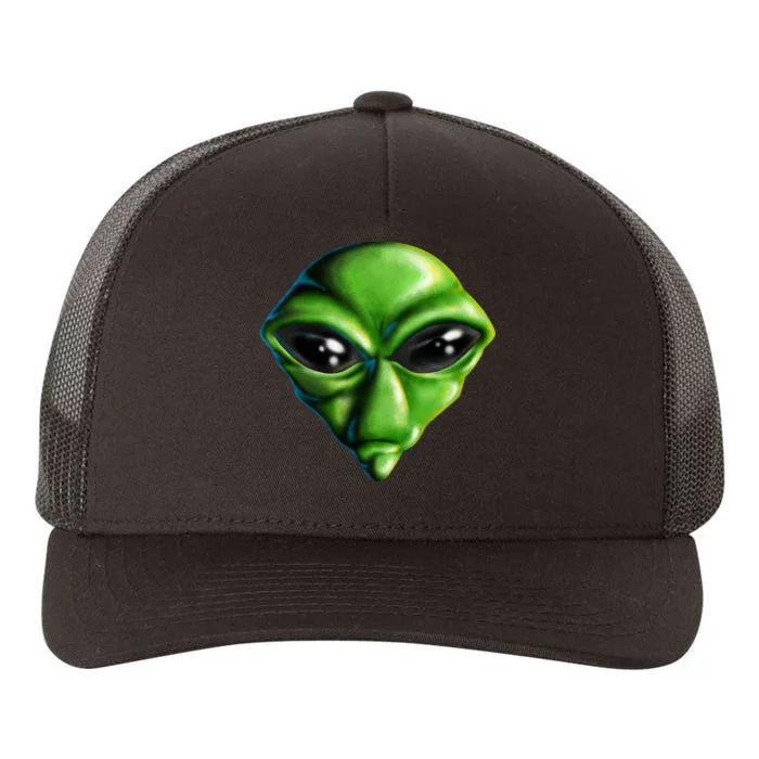 Alien Head Yupoong Adult 5-Panel Trucker Hat