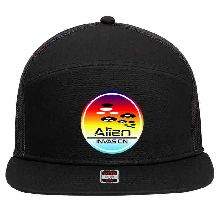 Alien Invasion 7 Panel Mesh Trucker Snapback Hat