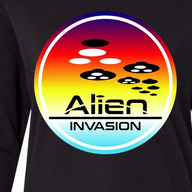 Alien Invasion Womens Cotton Relaxed Long Sleeve T-Shirt