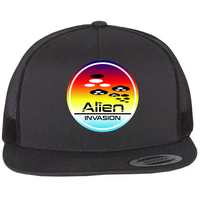 Alien Invasion Flat Bill Trucker Hat