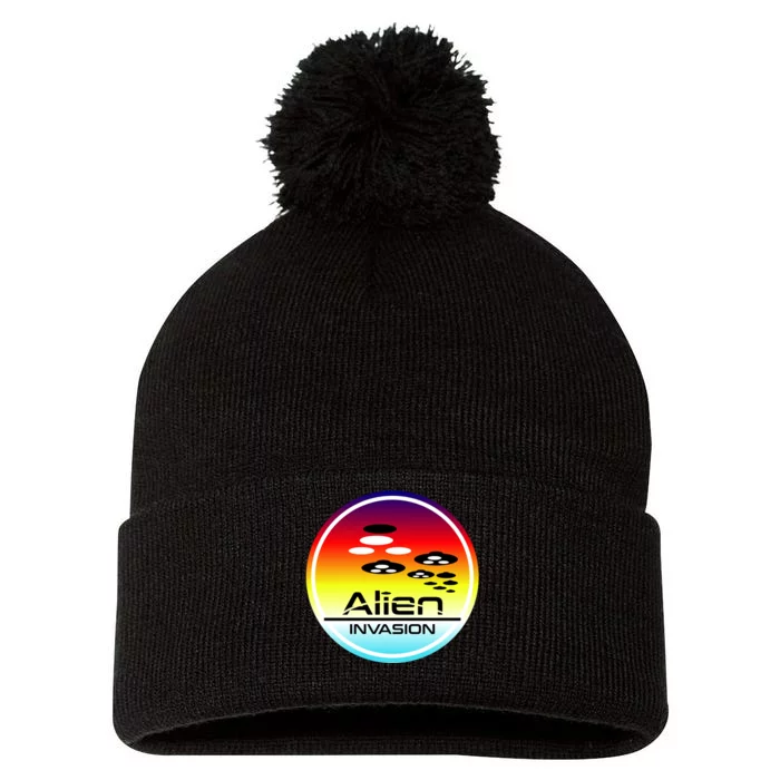 Alien Invasion Pom Pom 12in Knit Beanie