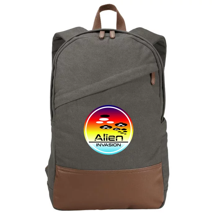 Alien Invasion Cotton Canvas Backpack